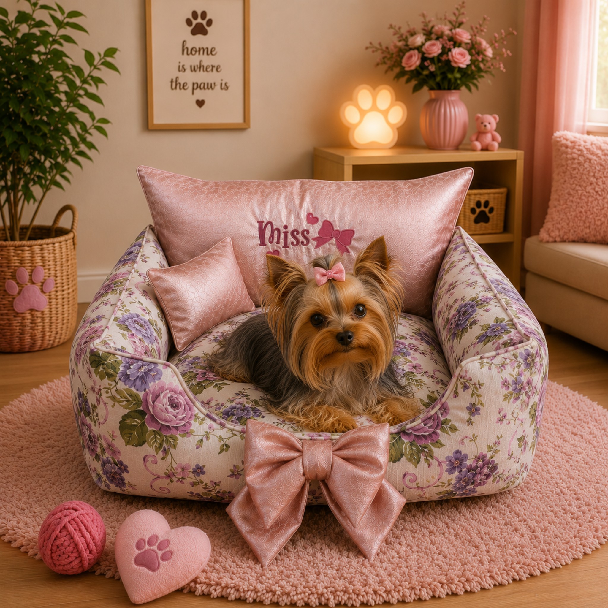 Cuccia Miss Rosa per Cani di Piccola Taglia